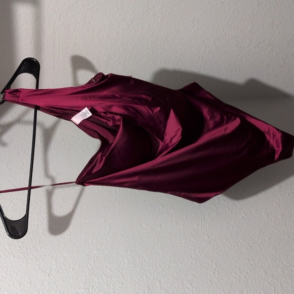 NEW Victoria's Secret So Sleek One Shoulder Bodysuit Red XL Contour Shaping - Picture 5 of 7